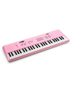 KD54 TECLADO ELECTRÓNICO 54 TECLAS CON BATERÍA ROSA