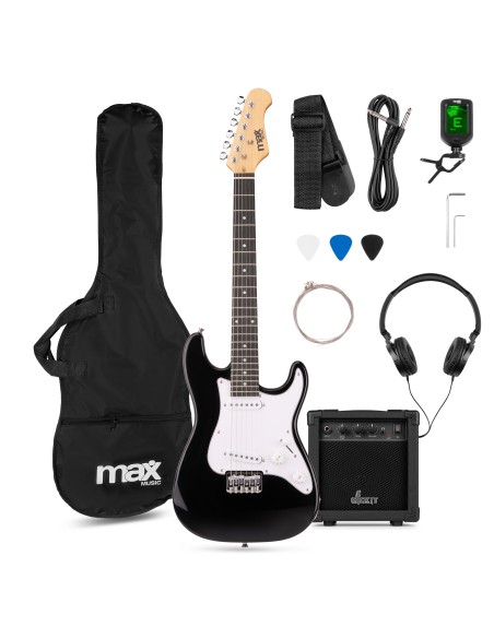 GIGKIT JUNIOR CONJUNTO GUITARRA ELÉCTRICA NEGRO 3/4