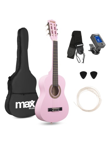 SOLOART JUNIOR 1/4 CONJUNTO GUITARRA CLÁSICA ROSA