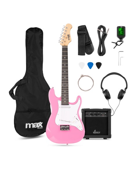 InicioHiFi domesticoInstrumentsGuitars Power Dynamics GIGKIT JUNIOR CONJUNTO GUITARRA ELÉCTRICA ROSA 3/4