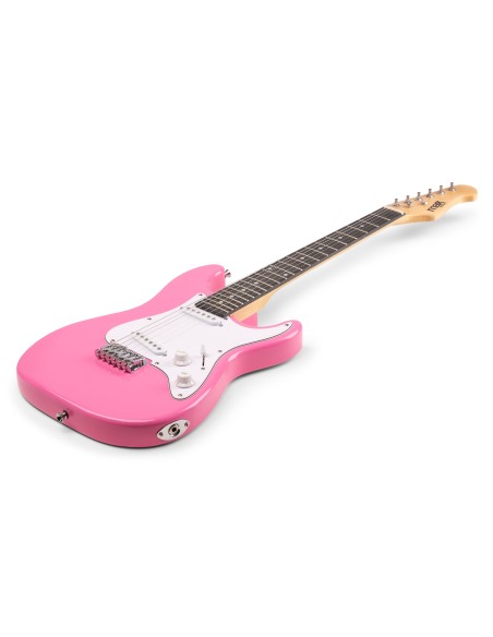 InicioHiFi domesticoInstrumentsGuitars Power Dynamics GIGKIT JUNIOR CONJUNTO GUITARRA ELÉCTRICA ROSA 3/4 vista 4