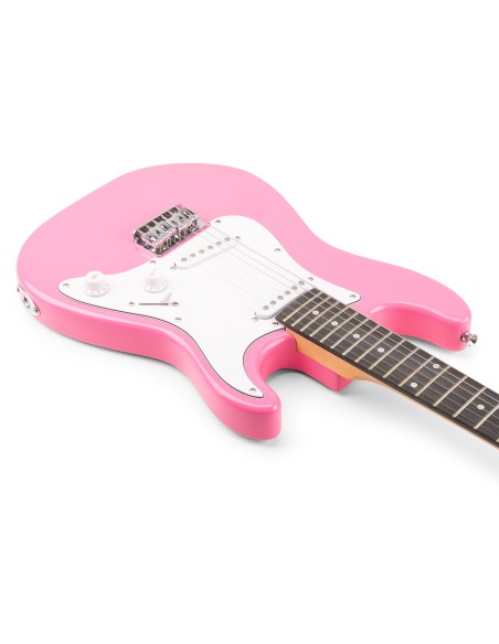 InicioHiFi domesticoInstrumentsGuitars Power Dynamics GIGKIT JUNIOR CONJUNTO GUITARRA ELÉCTRICA ROSA 3/4 vista 7