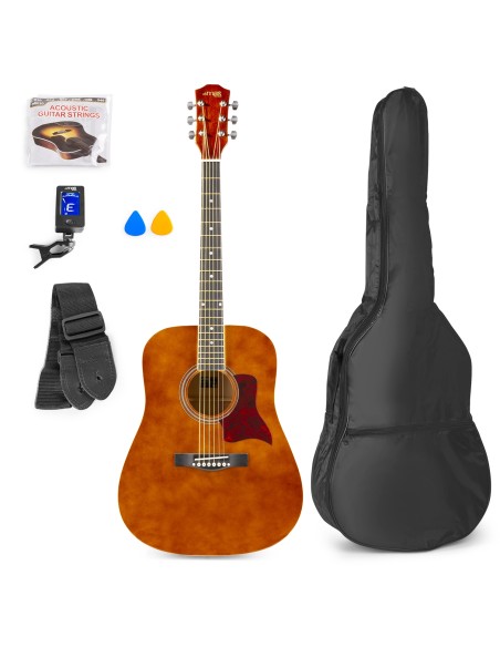 SOLOJAM CONJUNTO GUITARRA ACÚSTICA NATURAL OSCURA