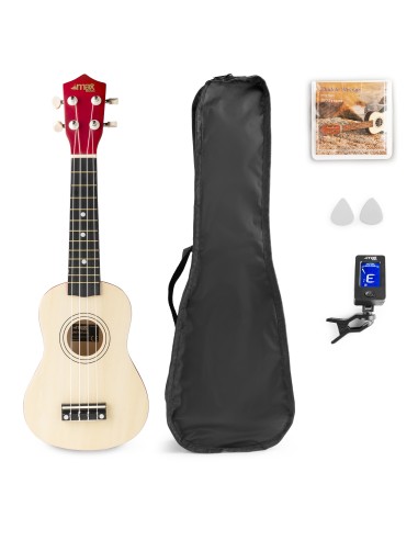 UKEY UKULELE SET SOPRANO 21" NATURAL