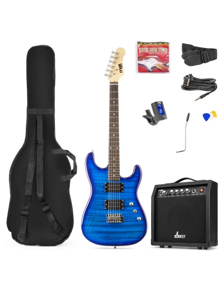 GIGKIT GUITARRA ELÉCTRICA ESTILO ACOLCHADO AZUL OSCURO