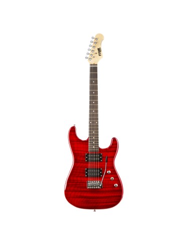 GIGKIT GUITARRA ELÉCTRICA ESTILO ACOLCHADO ROJO OSCURO