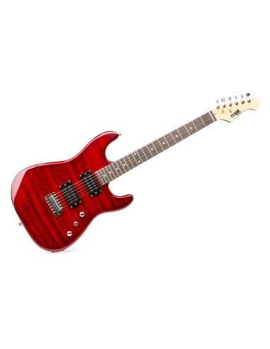 GIGKIT GUITARRA ELÉCTRICA ESTILO ACOLCHADO ROJO OSCURO