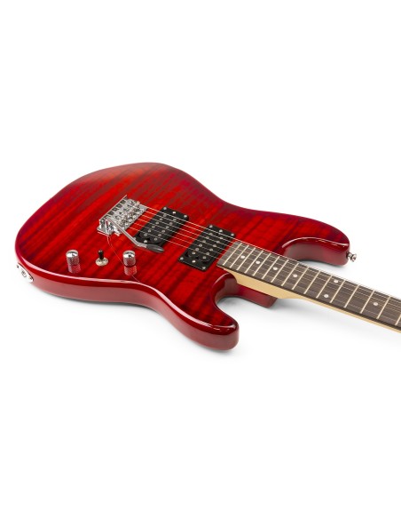 GIGKIT GUITARRA ELÉCTRICA ESTILO ACOLCHADO ROJO OSCURO