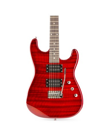 GIGKIT GUITARRA ELÉCTRICA ESTILO ACOLCHADO ROJO OSCURO