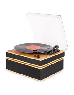 TUPELO TOCADISCOS BT CON 2 ALTAVOCES BAMBÚ