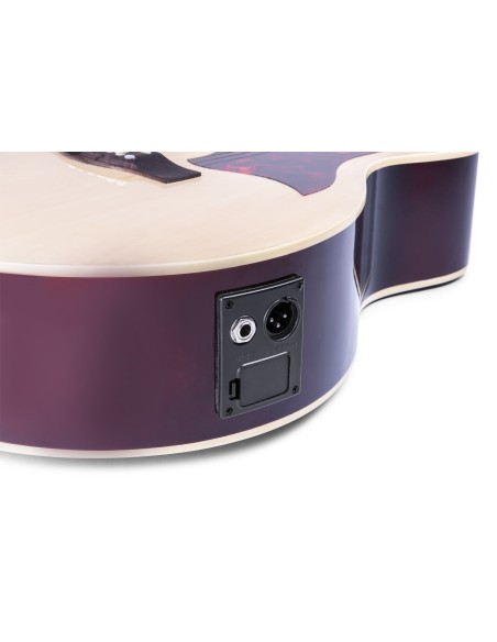 InicioHiFi domesticoInstrumentsGuitars SHOWKIT CONJUNTO GUITARRA ACÚSTICA ELECTRIFICADA NATURAL vista 7