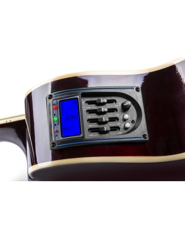 InicioHiFi domesticoInstrumentsGuitars SHOWKIT CONJUNTO GUITARRA ACÚSTICA ELECTRIFICADA NATURAL vista 9