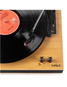 TUPELO TOCADISCOS BT CON 2 ALTAVOCES BAMBÚ