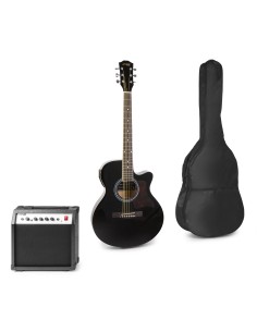 SHOWKIT CONJUNTO GUITARRA ACÚSTICA ELECTRIFICADA NEGRA 2
