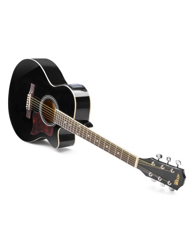 SHOWKIT CONJUNTO GUITARRA ACÚSTICA ELECTRIFICADA NEGRA