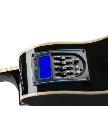 SHOWKIT CONJUNTO GUITARRA ACÚSTICA ELECTRIFICADA NEGRA