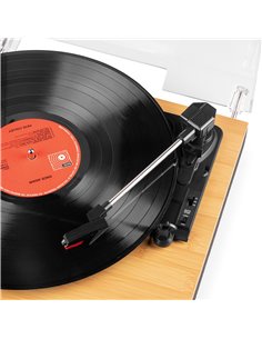 TUPELO TOCADISCOS BT CON 2 ALTAVOCES BAMBÚ