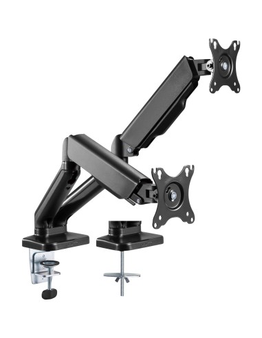 MAD20G BRAZO DOBLE PARA MONITOR CON AMORTIGUADOR DE GAS 17”- 32”