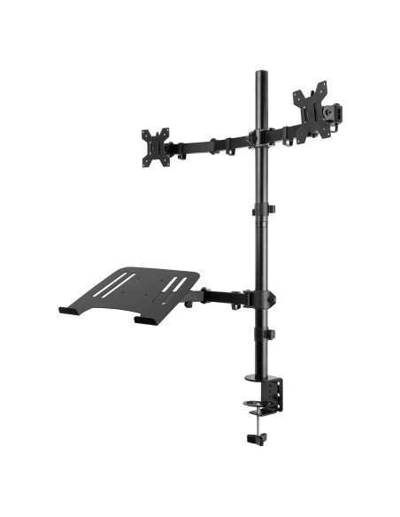CMA20L BRAZO DOBLE PARA MONITOR 13" - 32" CON SOPORTE PARA PORTÁTIL