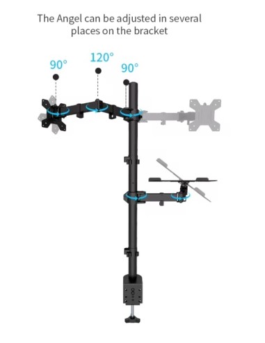 CMA10L BRAZO PARA UN MONITOR DE 13"- 32" CON SOPORTE PARA PORTÁTIL