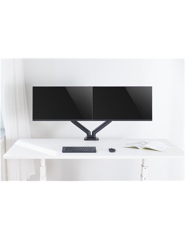 MAD20G BRAZO DOBLE PARA MONITOR CON AMORTIGUADOR DE GAS 17”- 32”