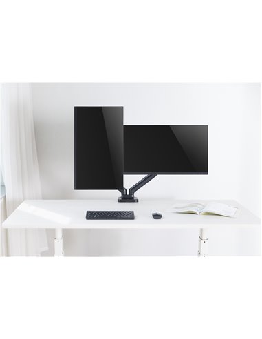 MAD20G BRAZO DOBLE PARA MONITOR CON AMORTIGUADOR DE GAS 17”- 32”