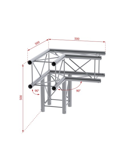 P24-C30 DECO TRUSS 3-WAY 90º CORNER