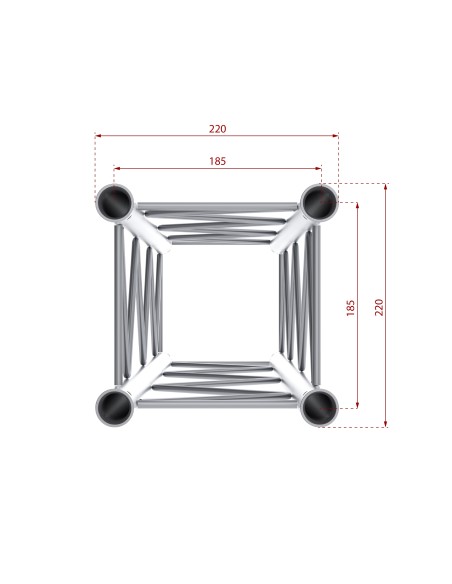 P24-L100 DECO TRUSS 1,0M