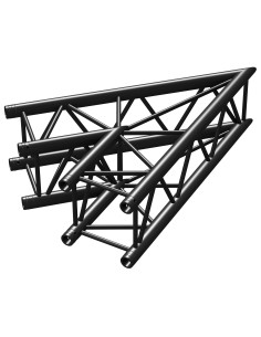 P30-C19 TRUSS 2 VIAS CORNER 45º NEGRO