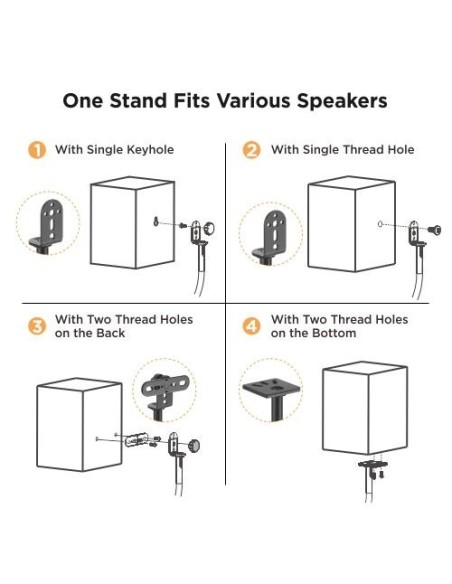HTS12 SOPORTE DE SUELO PARA ALTAVOZ SATÉLITE, JUEGO DE 2
