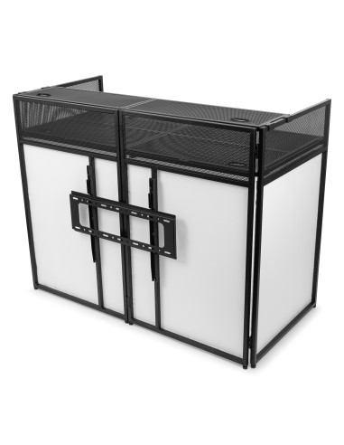 DB6 SISTEMA DE CABINA DE DJ PLEGABLE PRO CON SOPORTE PARA TV