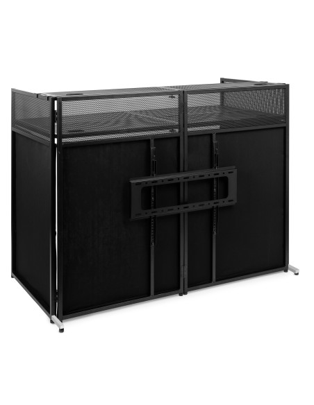 DB6 SISTEMA DE CABINA DE DJ PLEGABLE PRO CON SOPORTE PARA TV