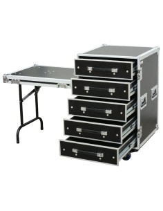 PD-FA6 FLIGHTCASE DE 5 CAJONES 3U + MESA