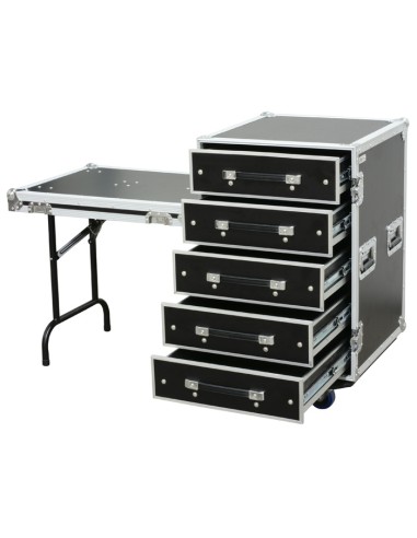 PD-FA6 FLIGHTCASE DE 5 CAJONES 3U + MESA