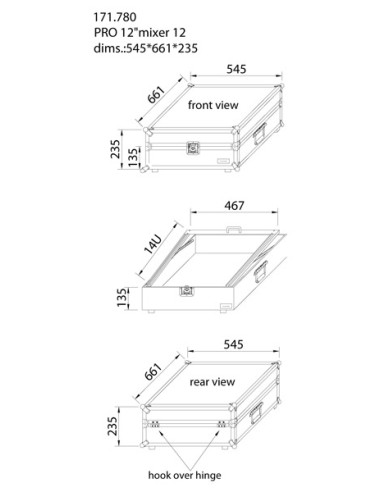 PD-FU12 MALETA MESA MEZCLAS 19"