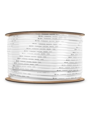 RX12W CABLE ALTAVOZ LINEA DE 100V, 2 X 1.5MM, 15A, BLANCO, 100M