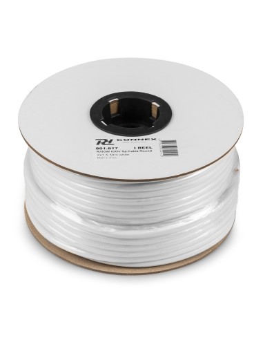 RX10W CABLE ALTAVOZ LINEA DE 100V, 2 X 1.5MM, 15A, BLANCO, 50M