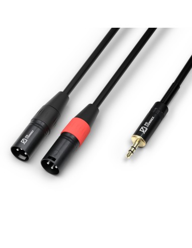 CX70-6 CABLE 2X XLR MACHO - 3.5MM ESTEREO 6.0M