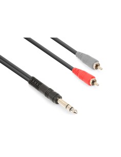 CX328-1 CABLE 6.3MM STEREO- 2 RCA MACHO 1.5M