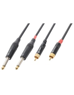 CX74-6 2X JACK MONO 6,3MM - 2X MACHO RCA 6M