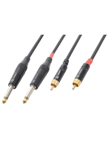 CX74-6 2X JACK MONO 6,3MM - 2X MACHO RCA 6M