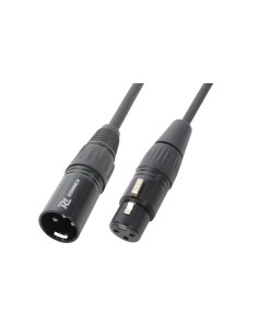 CX35-1 MACHO XLR- HEMBRA XLR, NEGRO, 1.5M