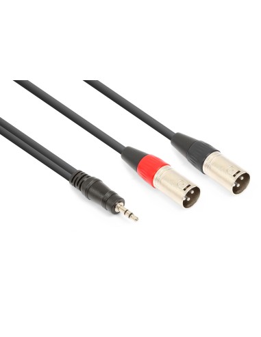 CX322-1 CABLE 2X XLR MACHO - 3.5MM STEREO 1.5M