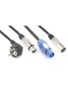 CX03-10 AUDIO COMBI CABLE SCHUKO - XLR F / ALIMENTACION A - XLR M 10M