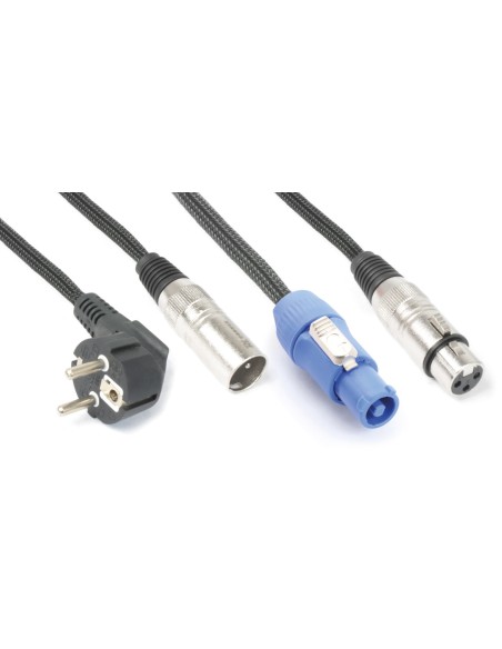 CX08-15 LIGERO COMBI CABLE SCHUKO - XLR M / ALIMENTACION A - XLR F 15M