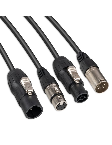 CX13-15 COMBI CABLE POWERCONNECTOR TR - XLR M / POWERCONNECTOR TR - XLR F 15M