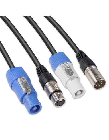 CX11-15 COMBI CABLE ALIMENTACION B - XLR M/ ALIMENTACION A - XLR F 15M