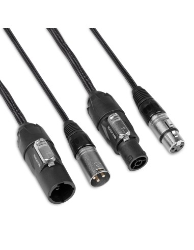 CX07-2 COMBI CABLE POWERCONNECTOR TR - XLR M / POWERCONNECTOR TR - XLR F 2M