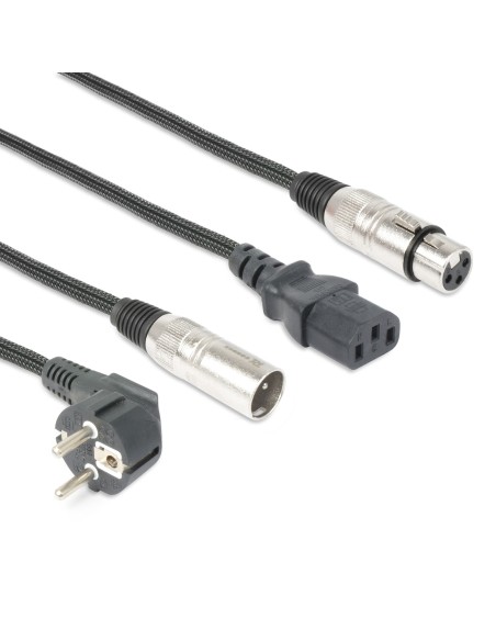 CX10-10 LIGERO COMBI CABLE SHUKO - XLR M / IEC F - XLR F 10M