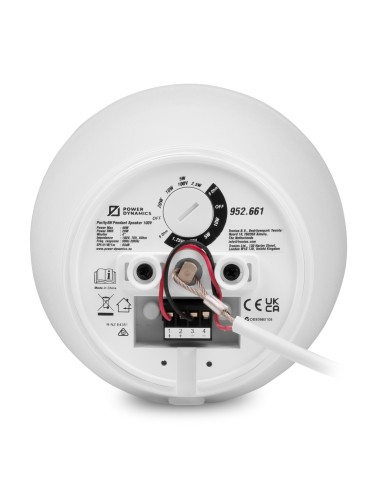 PURITY4W ALTAVOZ COLGANTE PREMIUM 100V 4" BLANCO